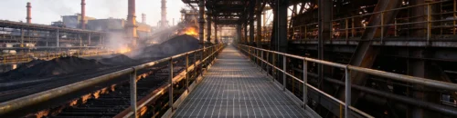 Serrated anti‑slip steel bar grating, skid‑resistant toothed industrial walkway and stair tread panels by Sino‑Grating manufacturer